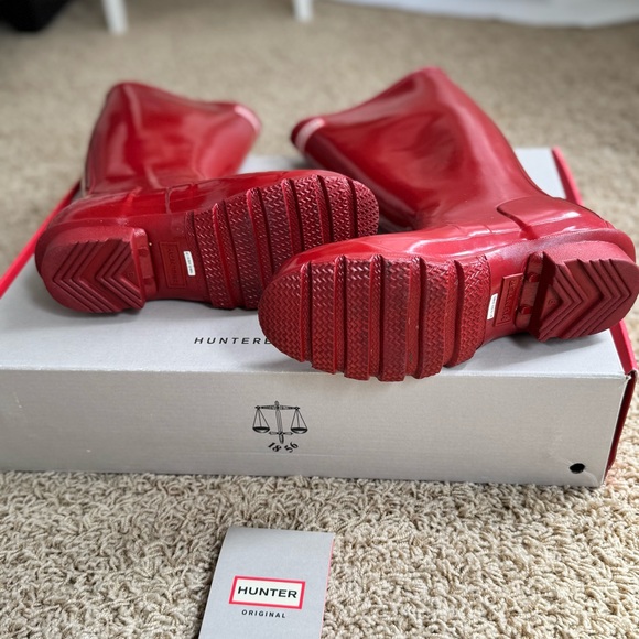 Original Hunter Kids Glossy Red Rain Boots - Picture 4 of 6